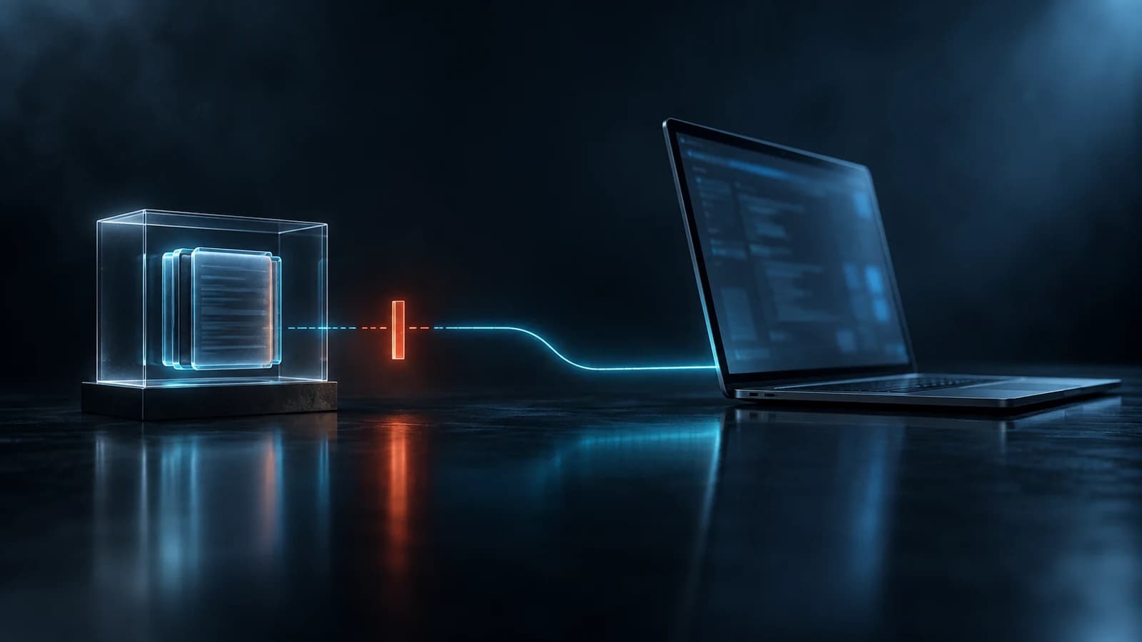 A contractor's laptop and a protected software module with the permission to run it withdrawn.